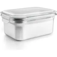 Ibili Lunchbox 669316 Grau Edelstahl rechteckig 1,6 L, Lunch box, Gris