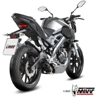 MIVV Gp 1x1 Yamaha Mt-125 15-19/yzf R125 14-18 Homologated Full Line System Argenté Homologated