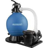 Monzana Pompe filtre à sable 15,9 m³ auto-amorçante pour piscines jusqu’à 70 m³ certifié vanne 7 voies raccord 2en1 Ø32-38mm système de filtration à sable