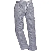 Portwest Vêtements de travail Barnet bleu/blanc Pantalon de cuisine XL