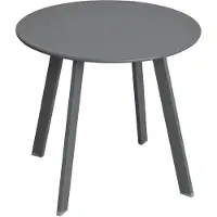Hespéride Table d'appoint ronde de jardin « Saona » graphite mat 50 x 45 cm en acier cataphorèse -