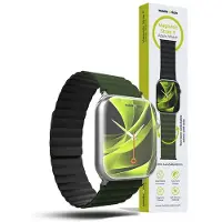 Mobile Origin Magnetic Watch Strap II green/black - Apple Watch 49mm/46mm/45mm/44mm (Silicone), Sangles de montre, Noir, Vert