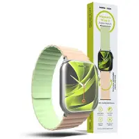 Mobile Origin Magnetic Watch Strap II pink/light green - Apple Watch 49mm/46mm/45mm/44mm (Silicone), Sangles de montre, Multicolore, Pink, Vert