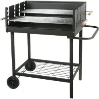 MASTER GRILL Barbecue avec roulettes rectangulaire MasterGrill &amp; Party MG648