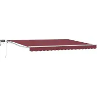 vidaXL Cadre de store manuel avec LEDs Bordeaux 4,5 × 3 m