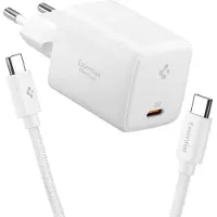 Spigen Chargeur mural Essential 45W EE451EU, blanc (45 W, 1 portion), Chargeur USB, Blanc