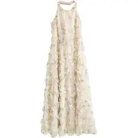 Next Robe de soirée beige / vert clair / rosé