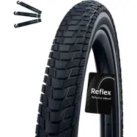 Bike-parts Pneu de vélo Schwalbe Pick Up 1 x Performance E-50 Super Defense noir/réfléchissant 60-507 (24 x 2,35") avec démonte-pneu maxxi4you inclus