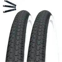 Bike-parts 2 pneus de vélo Kenda K-127 noir/blanc 47-559 (26 x 1,75) avec démonte-pneu maxxi4you