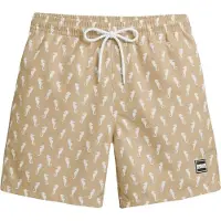Urban Classics Shorts de bain beige foncé / blanc