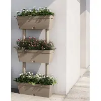 Prolenta Maison Exclusive - Lot de 6 jardinières, 100 cm, taupe