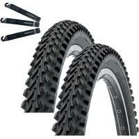 Bike-parts 2 pneus VTT Kenda K-898 26" noirs 50-559 (26 x 1,95) avec démonte-pneus maxxi4you inclus