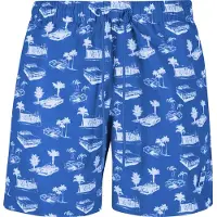 Urban Classics Shorts de bain bleu / blanc