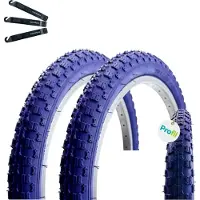 Bike-parts 2 x pneus vélo Roverstone 20" bleu foncé 54-406 (20x2,125), démonte-pneus maxxi4you inclus