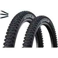 Bike-parts 2 pneus Schwalbe Hans Dampf Performance TLR TwinSkin ADDIX E-25, 29 x 2,35 (60-622), couleur noire, avec démonte-pneus inclus