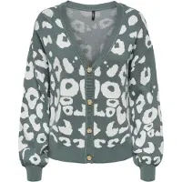 ONLY Cardigan 'ONLLEONA' jade / blanc