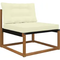 vidaXL Coussin de canapé d'extérieur 2 pcs Crème Polyester
