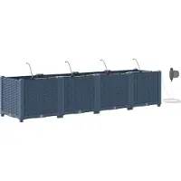 vidaXL Pots de jardin Gris 160 x 40 x 37.5 cm Acier