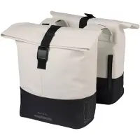 Basil Sacoche double pour vélo Cove 28-32 l 14 x 29 x 36 cm - Blanc Noir