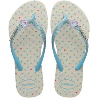 Havaianas Tongs enfant KIDS SLIM GLITTER II filles - Beige - 33 / 34