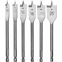 Workpro Mèches à Pelle 6 Pcs Perçage Rapide Dans Le Bois -