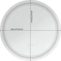 OEM Miroir de salle de bain, lumière LED, fonctions variables, argenté