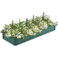 TolleTour : potager surélevé, bac à fleurs, parterre, parterre d'herbes aromatiques, rehausse pour bac à fleurs, 240 x 90 x 60 cm, vert