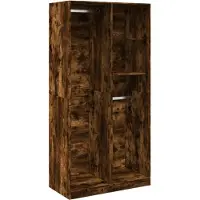 vidaXL Armoire chêne fumé 100x50x200 cm Bois composite