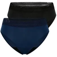 Schiesser Slip ' Care ' bleu roi / noir