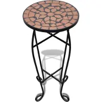 Syfax Table d'appoint Mosaïque Terre cuite