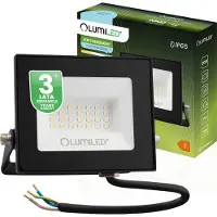 LUMILED Projecteur à LED 20W super lumineux Projecteur d'extérieur 1800Lm Projecteur à LED pour l'extérieur IP65 étanche 6500K blanc froid Projecteurs noirs