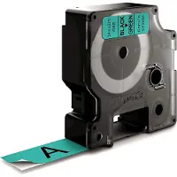 Dymo 45809 (S0720890) - (19 mm) - Noir sur vert - Ruban