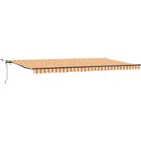 vidaXL , store enroulable jaune et orange, 600 x 300 cm, polyester