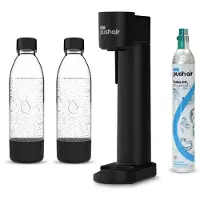 Dafi PUSHAIR saturateur d'eau siphon noir + cartouche CO2 + bouteille 0,7
