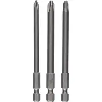 Bosch 2607001758 - Set 3 pièces embout de vissage court, extra-dur PH1-PH2-PH3, 152 mm