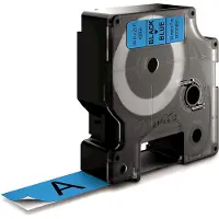 Dymo 45806 (S0720860) - (12 mm) - Bleu sur noir - Ruban