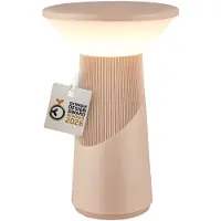 Briloner Lampe de table LED sans fil 15 x 24 cm 2,6 W 200 lm 2700 K blanc chaud dimmable design award beige - Lampe de chevet salon chambre balcon
