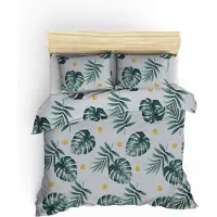 L'essentiel Maison , Monstera- ELR5936, Vert, Couettes, 65 % coton / 35 % polyester