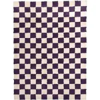 FRAAI Tapis rétro | Gambit Violet/Blanc | 200x290cm | Blanc | Rectangulaire | Tapis