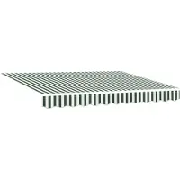 vidaXL Store extensible vert et blanc 300 x 250 cm