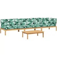 vidaXL Ensemble de 4 canapés de jardin en palettes avec coussins en acacia