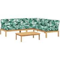 vidaXL Ensemble de 4 canapés de jardin en palettes avec coussins en acacia