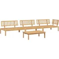 Syfax Salon palette de jardin 4 pcs bois d'acacia massif