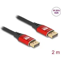 DeLOCK Câble DisplayPort Delock 8K 60 Hz 2 m rouge Métal -