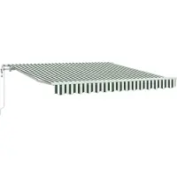 Syfax Auvent rétractable Vert et blanc 300 x 250 cm