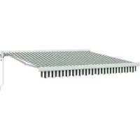 vidaXL Store extensible vert et blanc 300 x 250 x 165 cm