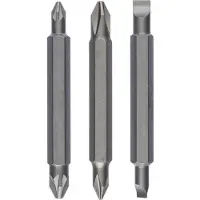 Bosch Set d'embouts de tournevis doubles, 3 pièces PH1, PZ1, S 0,6x4,5, PH2, PZ