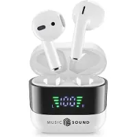MusicSound 8018080488627 Casque Sans fil Ecouteurs Appels/Musique Bluetooth Blanc