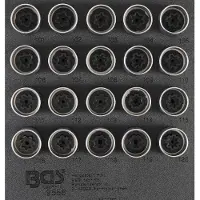 Bgs Garniture de chariot d'atelier 1/6 : Jeu d'outils pour serrures de jantes pour Opel (type A) 20 pièces - 9556