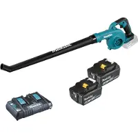 Makita DUB186PTE Souffleur de feuilles sans fil 18 V / 2x 5,0 Ah batterie + double chargeur